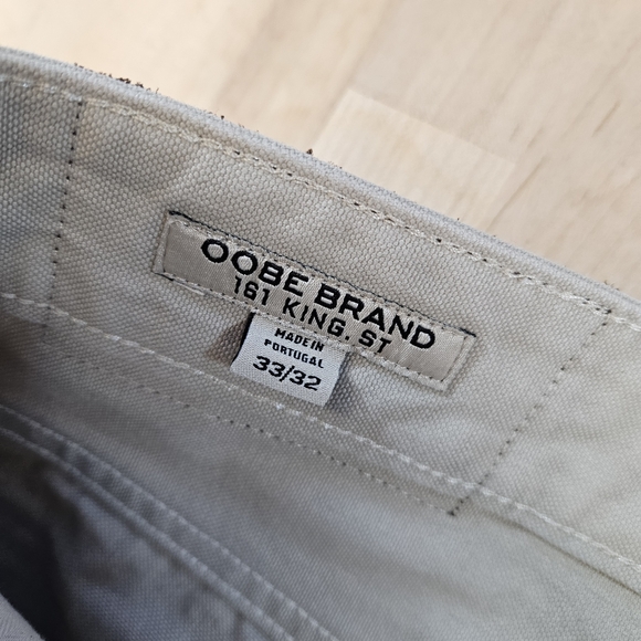NWOT Oobe Brand Straight 5-Pocket Men’s Tan Beige Jean Tapered 33/32 - Picture 6 of 11
